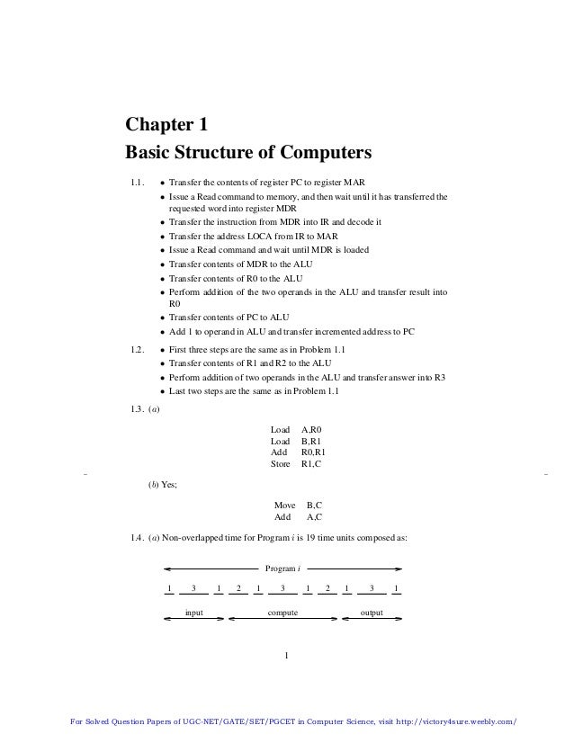 computer organisation by carl hamacher